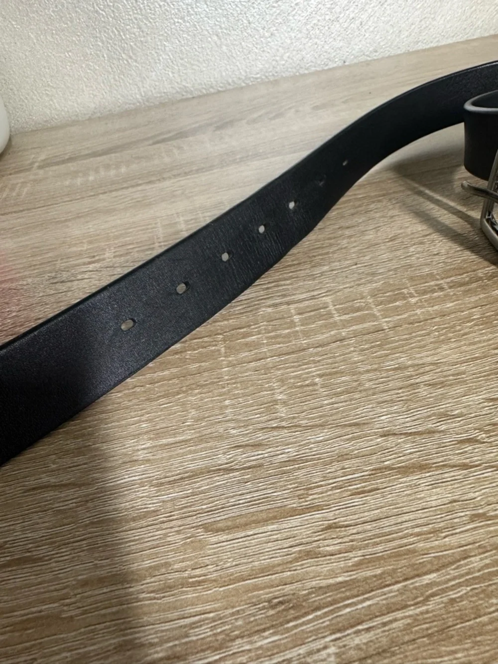 Perry Ellis Portfolio Men's Black Leather Belt Size 36/50/L